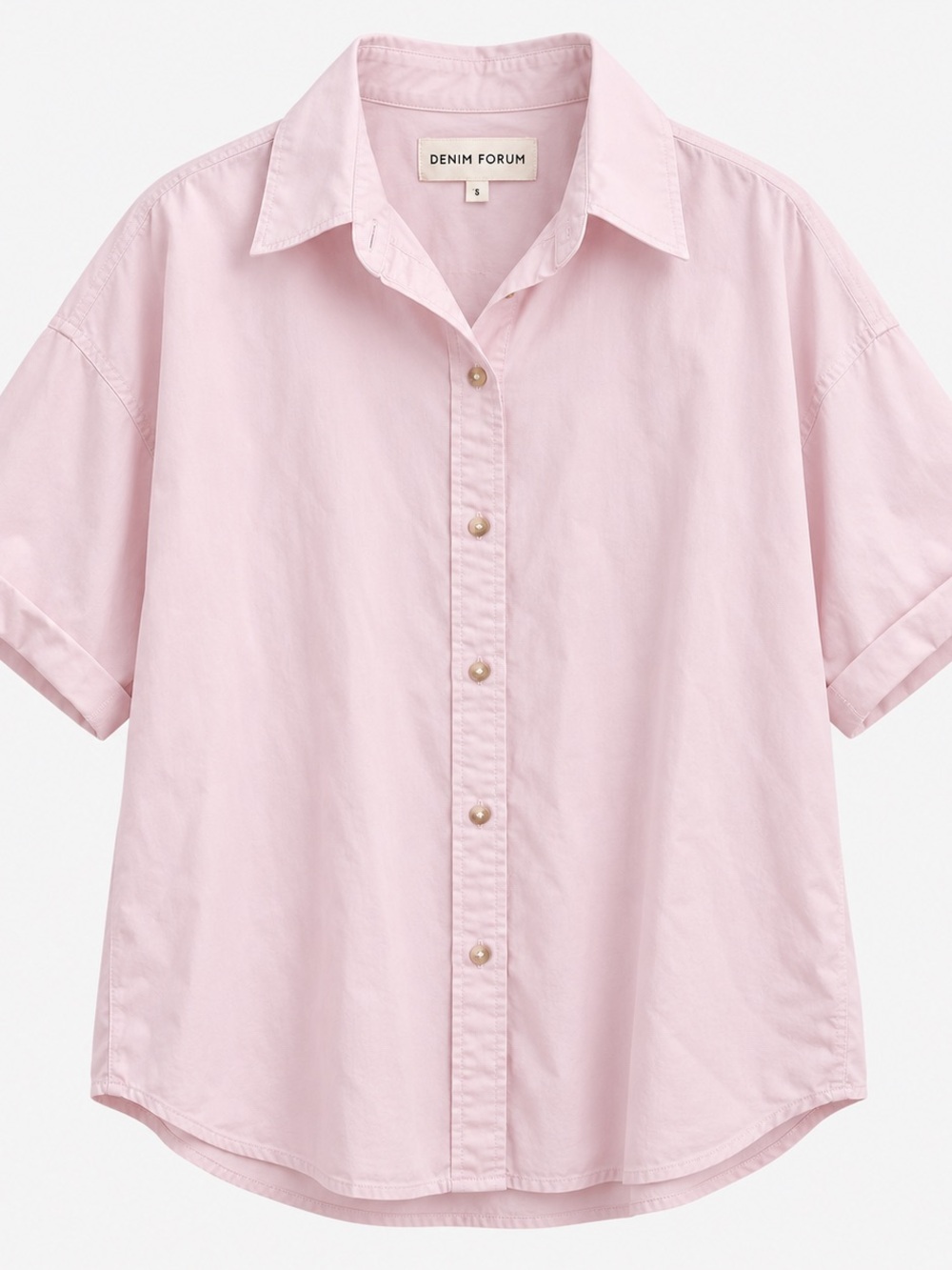 Aritzia Denim Forum Oversized Pink Button-Up Shirt Size S